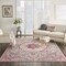 Homeroots 7 x 10 ft. Gray & Pink Medallion Area Rug 385523 - alternate 4